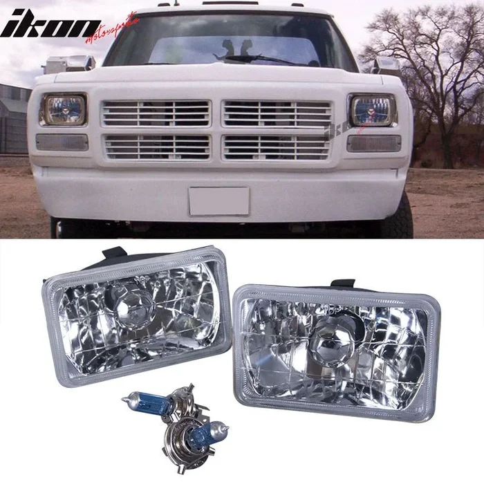 1983-1989 Lincoln Town 4×6 H4 Sealed Beam Crystal Diamond Headlight