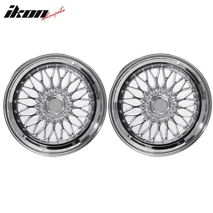 (2) 19X9.5 +40 5X114.3 / 5X120 Step Lip Deep Dish Mesh Wheels Rims