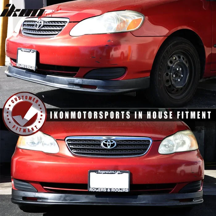 2005-2006 Toyota Corolla Sedan Mugen Style Front Bumper Lip Painted PP
