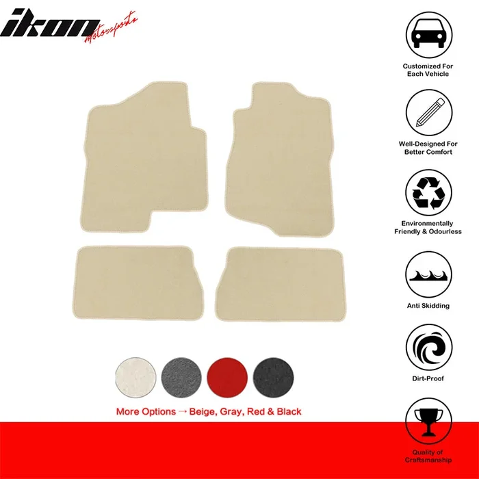 2007-2013 Chevrolet Silverado GMC Sierra Crew Cab Floor Mats 4PC Nylon