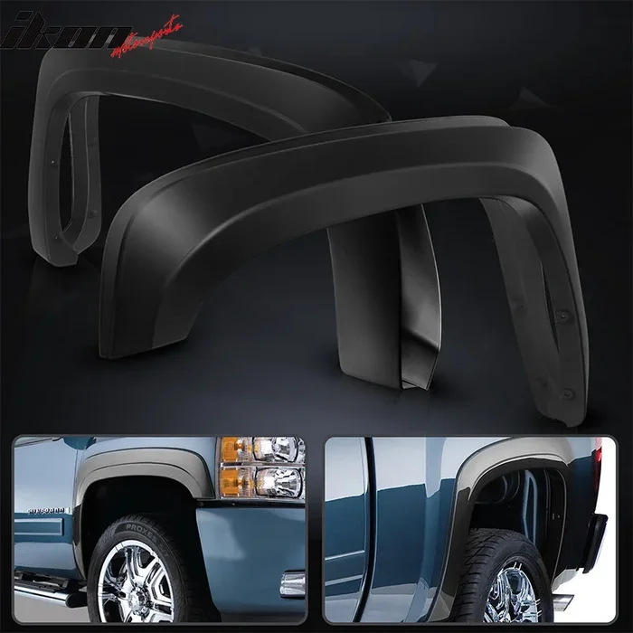 2007-2013 Chevy Silverado 1500 69.3″ Bed OEM Style Fender Flares PP