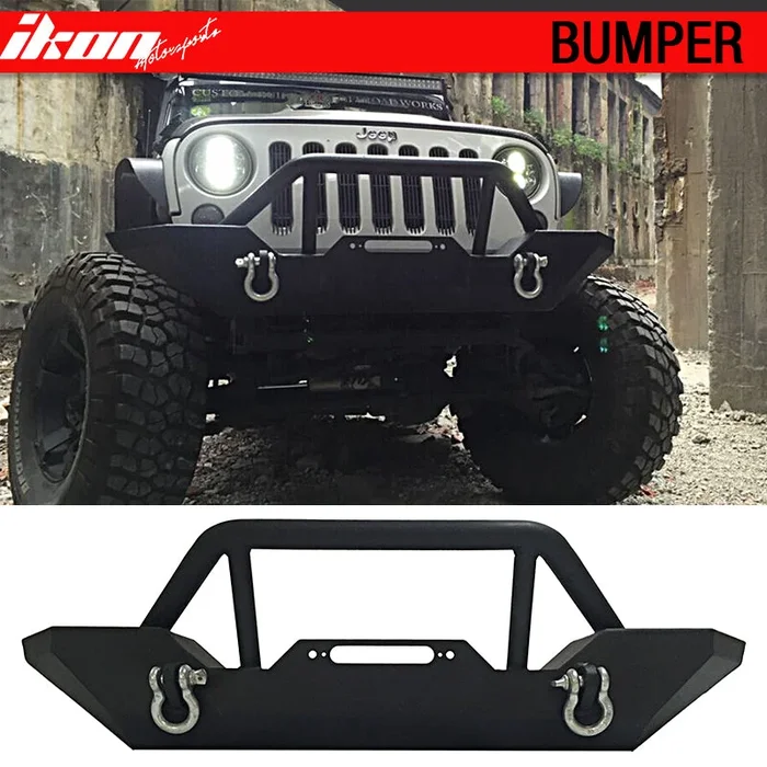 2007-2017 Jeep Wrangler Front Bumper Guard Hood Grill Stainless