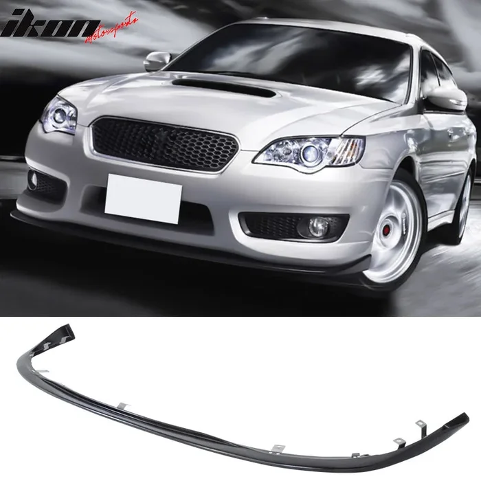 2008-2010 Subaru Legacy (JDM Bumper Only) Black Front Bumper Lip PU