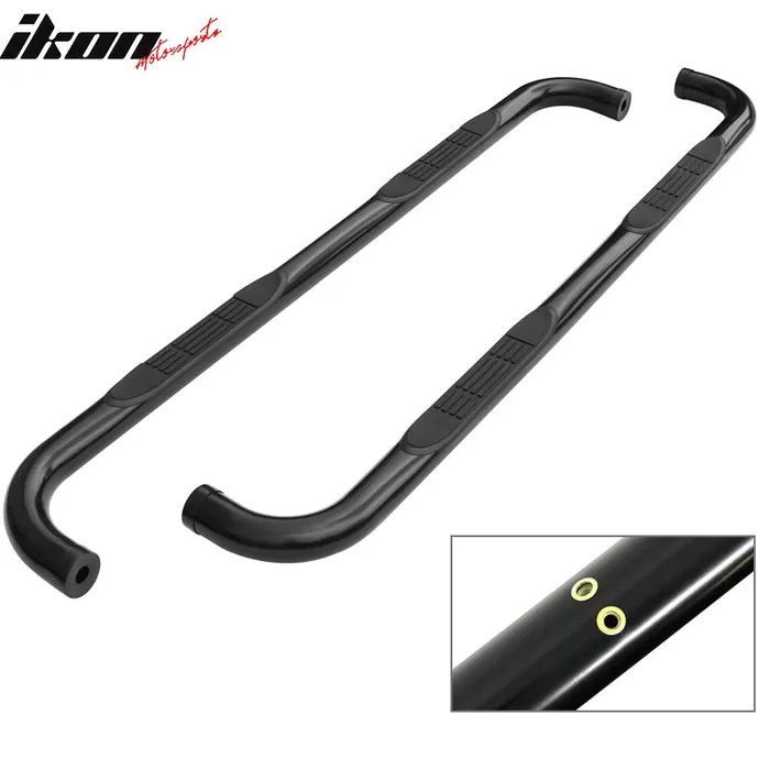 2009-2014 Dodge Journey 3″ Round Hole Side Steps Bars Running Boards