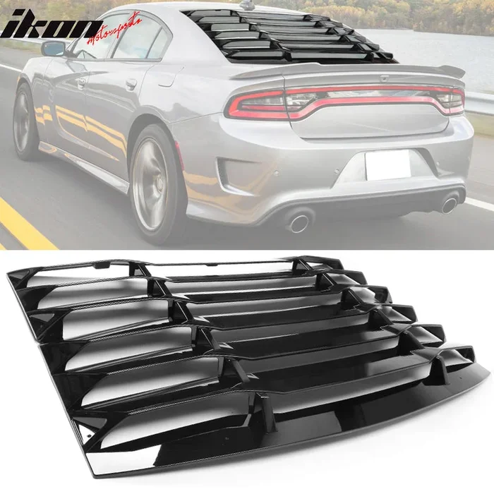 2011-2024 Dodge Charger IKON Window Louver Cover ABS 3PCS