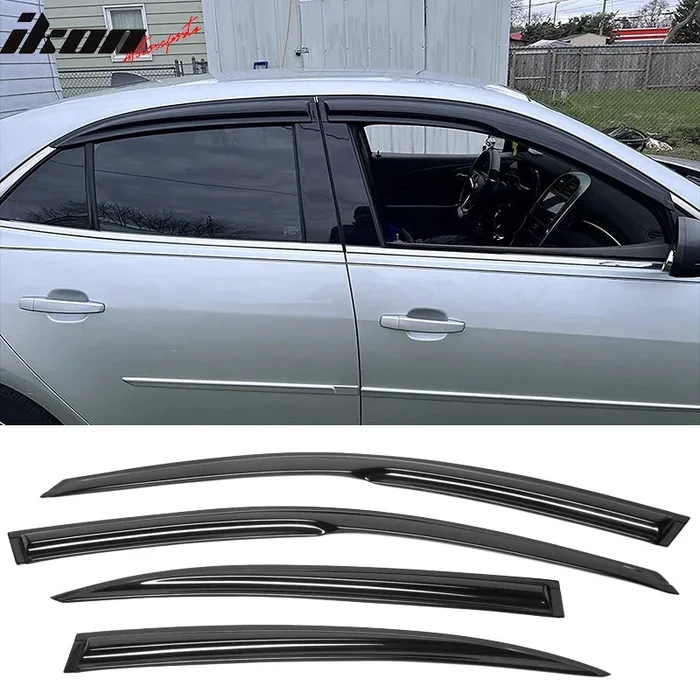 2013-2016 Chevy Malibu Mugen Style Smoke Tinted Window Visors Acrylic
