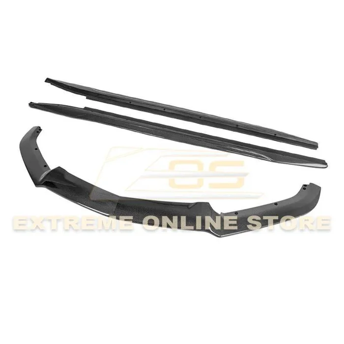 2014-19 Cadillac CTS Carbon Fiber Front Splitter & Side Skirts