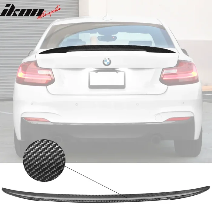 2014-2021 BMW F22 High Kick P Style Trunk Spoiler Wing Carbon Fiber