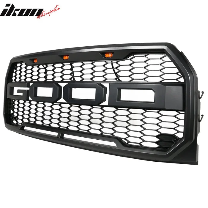 2015-2017 Ford F150 R Front Bumper Hood Mesh LED Grille Replacement