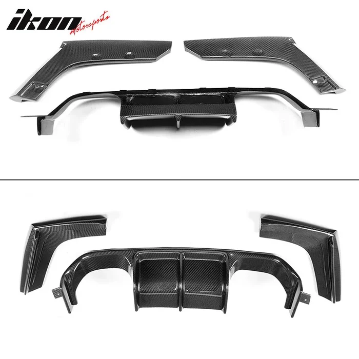 2015-2020 BMW M3 F80 M4 F82 V Style Rear Bumper Diffuser Carbon Fiber