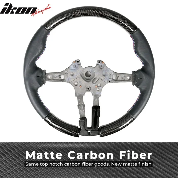2015-2021 BMW F80 F82 M Stitch Matte CF Steering Wheel Leather Cover