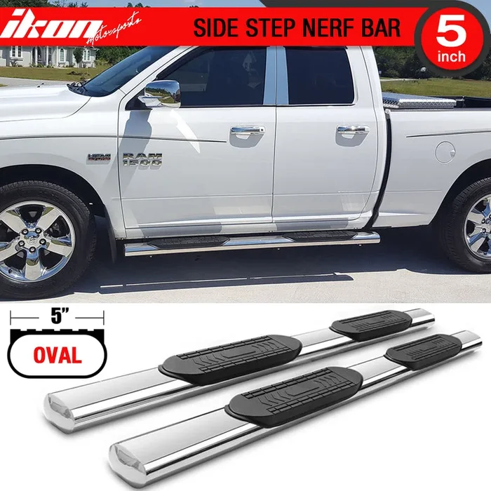 2015-2022 Ford F150 Super Crew Cab 5″ Oval Running Board Stainless