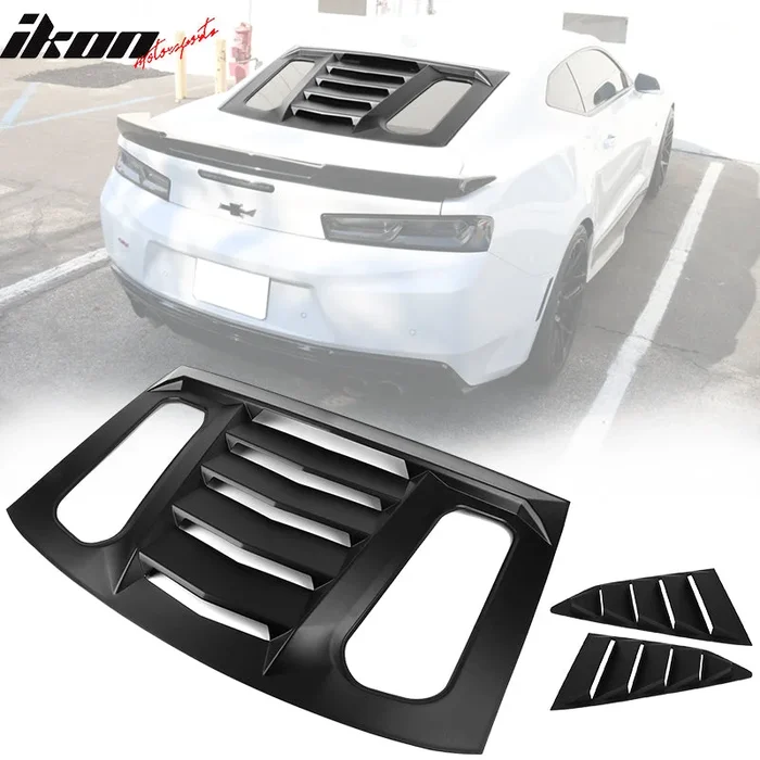 2016-2024 Chevy Camaro Unpainted Rear Window Louver Side Vent ABS