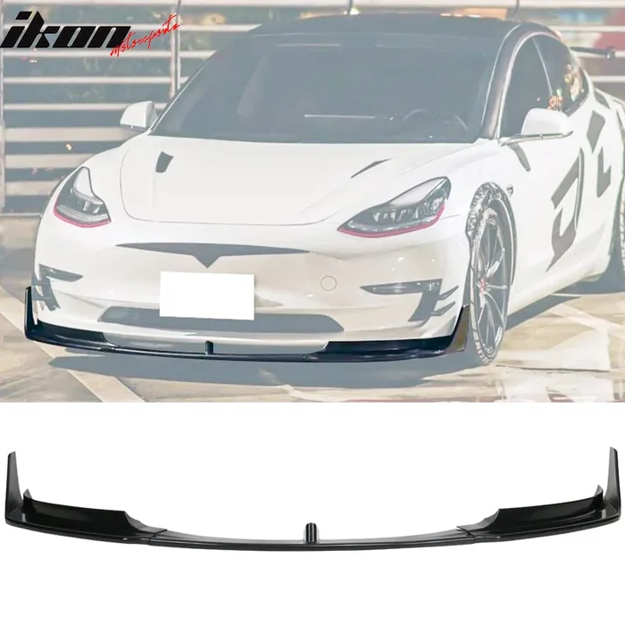 2017-2023 Tesla Model 3 V Style Front Bumper Lip Unpainted 5PC – PP