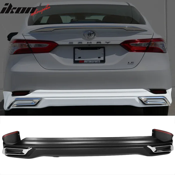 2018-2024 Toyota Camry LE Rear Bumper Lip Diffuser With Chrome Trim