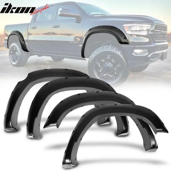 2019-2025 Dodge Ram 1500 Pocket Rivet Smooth Unpainted Fender Flare PP