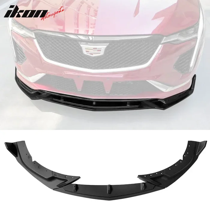 2020-2023 Cadillac CT4 IKON Style Painted Front Bumper Lip PP 3PCS