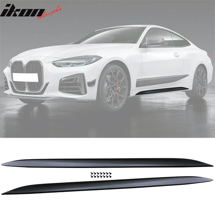 2021-2025 BMW G22 G23 4 Series M-Performance Black Side Skirt Pair