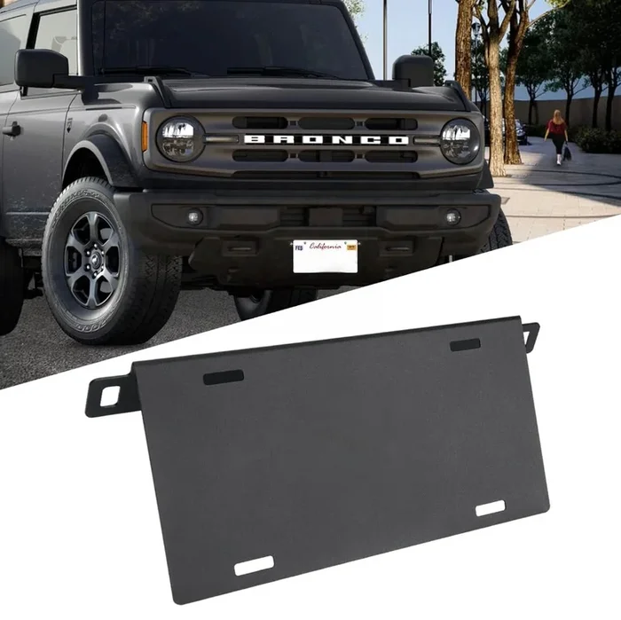 2021+ Ford Bronco Front Bumper Licence Plate Mount- Fits 2 & 4 Door
