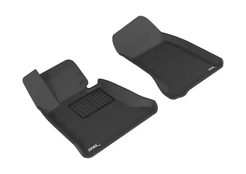 3D MAXpider 2004-2010 BMW 5 Series E60 Kagu 1st Row Floormat – Black aceL1BM05011509