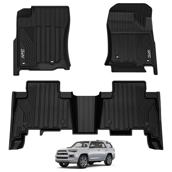 3W Toyota 4Runner 2013-2024 Custom Floor Mats Thorex™ All-Weather Protection (Only for 5 Seat)