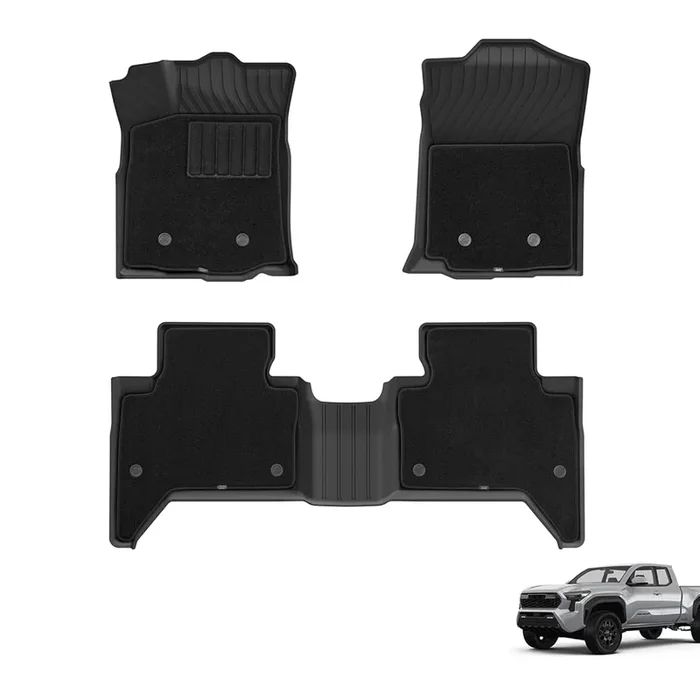 3W Toyota Tacoma 2016-2023 (Double Cab, Automatic) Floor Mats Thorex™ All Weather Custom Fit