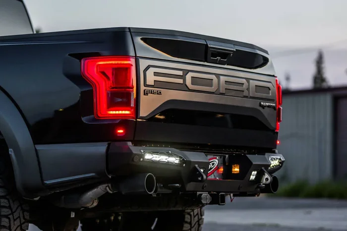 ADD 2017-2020 Ford Raptor Honeybadger Rear Bumper (10″ Lights)