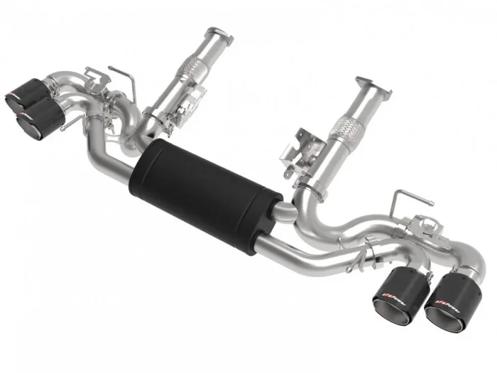 aFe Power 2020-2024 Chevrolet Corvette C8 MACH Force-XP 304 Stainless NPP Cat-Back Exhaust w/ Muffler – Carbon Fiber Tips