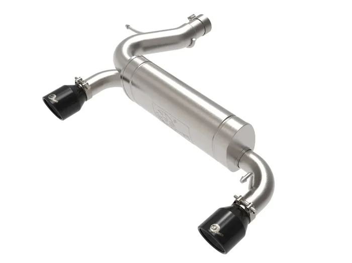 aFe Power 2021-2024 Ford Bronco EcoBoost/V6-2.7L Vulcan Series 3 IN to 2-1/2 IN 304 Stainless Steel Axle-Back Exhaust System w/ Black Tip