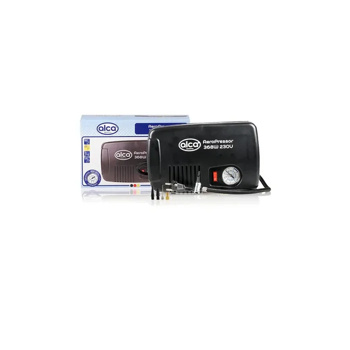 ALCA 228000 Air compressor 230V, 125 psi, 8.6 bar, cigarette lighter powered portable