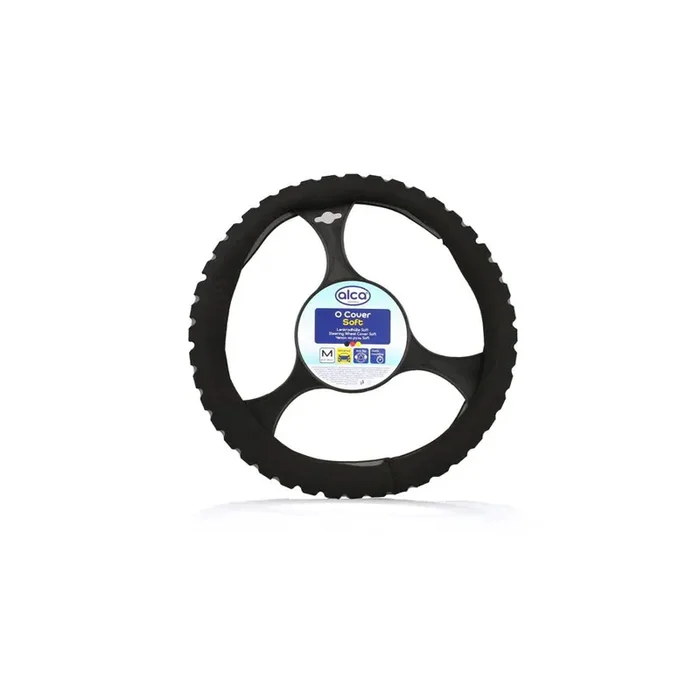 ALCA SOFT 596200 Steering wheel cover Grey, Ø 37-39cm, PVC