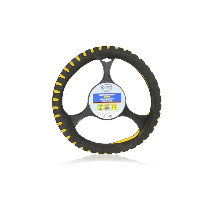 ALCA SOFT 596500 Steering wheel cover Yellow, Ø 37-39cm, PVC