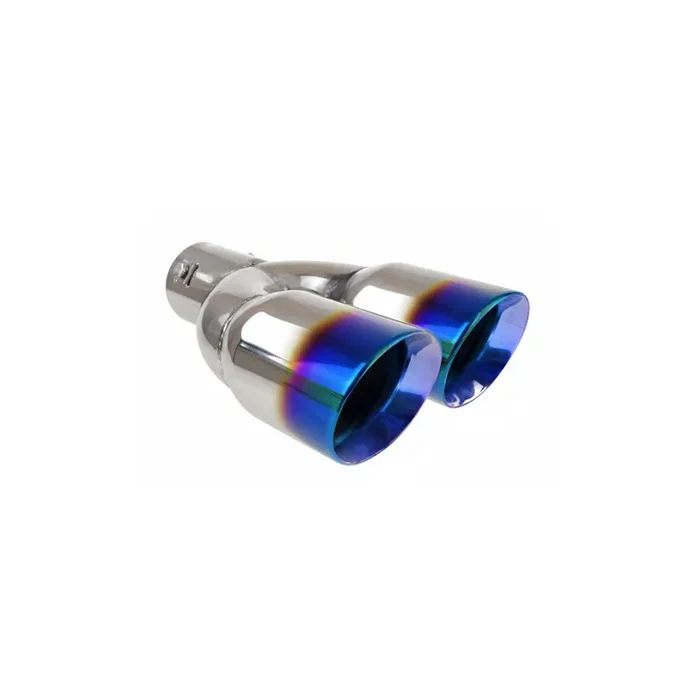 AMiO MT 022BLC 02354 Exhaust tip Blue, V-Form, Stainless Steel