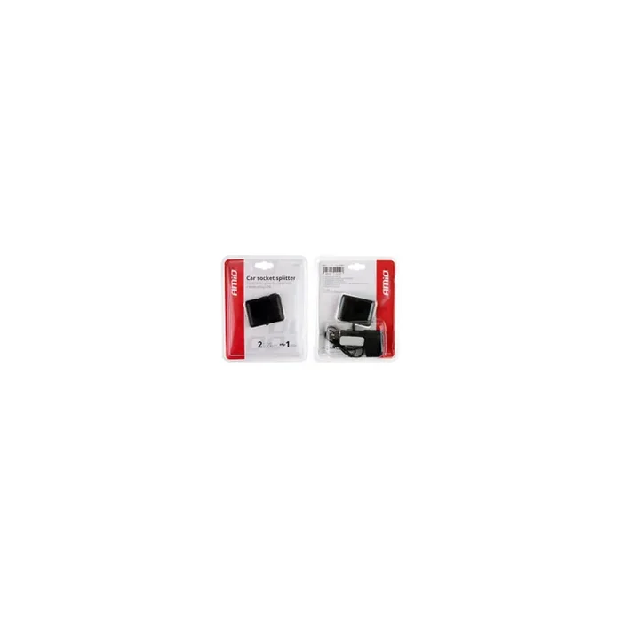 AMiO SOC1 01029 Cigarette lighter splitter 12, 24V, with pipe,