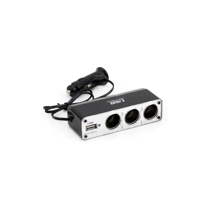AMiO SOC3 01706 Cigarette lighter splitter 12, 24V, with pipe,