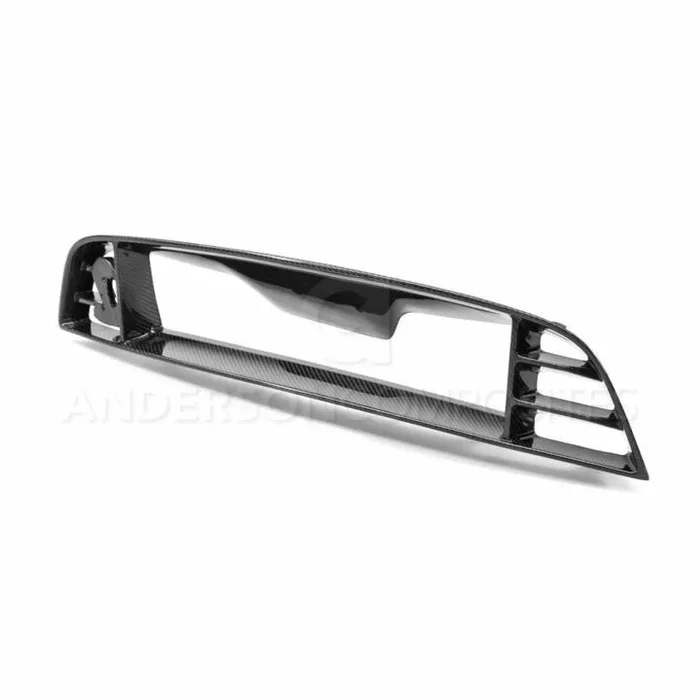 Anderson Composites 2010-2014 Ford Mustang Shelby GT500 Carbon Fiber Front Upper Grille With Cobra Emblem