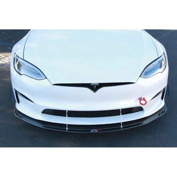 APR Performance Carbon Fiber Wind Splitter with Rods for Tesla Model S Plaid 2021+