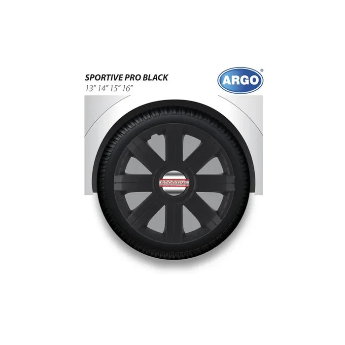 ARGO 13 SPORTI.PRO BLACK Wheel trims 13 Inch Black