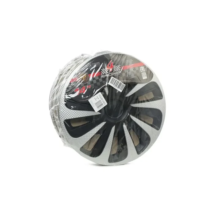 ARGO 14 CALIBER CARBON S&B Wheel trims 14 Inch Black/Silver, Carbon