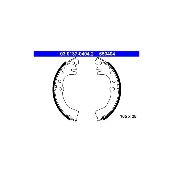 ATE 03.0137-0404.2 Brake Shoe Set without lever