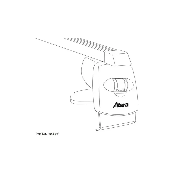 Atera Signo 044061 Roof bars for BMW 5 Touring (E61) for rain gutters, 122 cm, 75 kg, Steel
