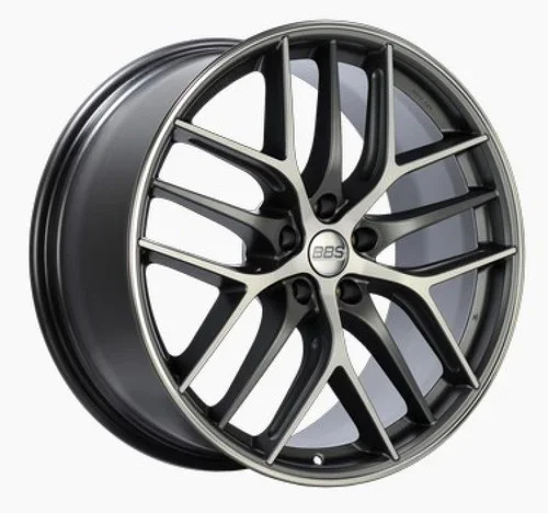 BBS CC-R 19×8.5 5×114.3 ET43 Satin Graphite Diamond Cut Polished Rim Protector Wheel -82mm PFS Req. bbsCC2105GRPK