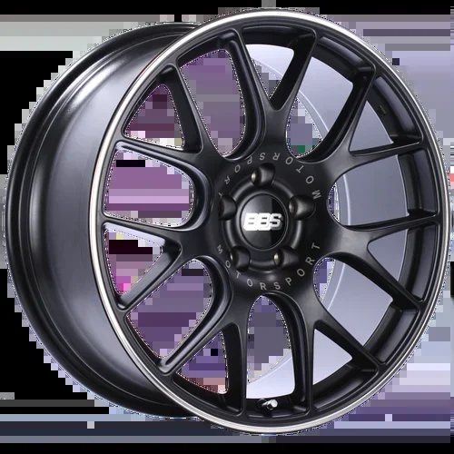 BBS CH-R 20×9 5×120 ET24 Satin Black Polished Rim Protector Wheel -82mm PFS/Clip Required bbsCH100BPO