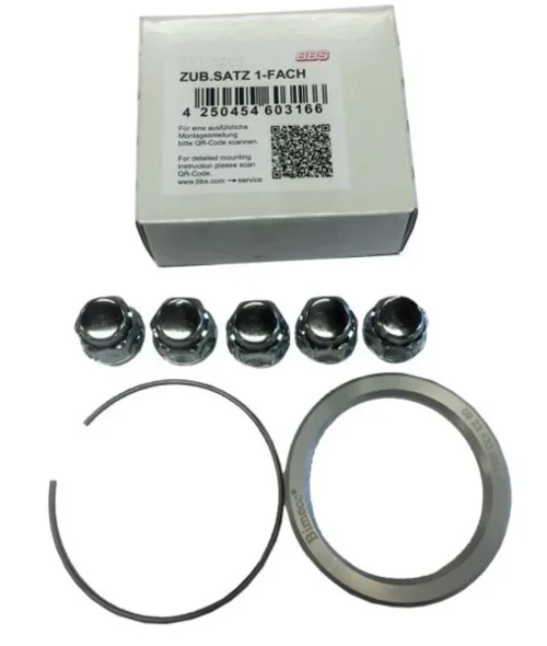 BBS PFS KIT – Honda / Acura 5×120 – Includes 82mm OD – 64mm ID Ring / 82mm Clip / Lug Nuts bbs09.30.210