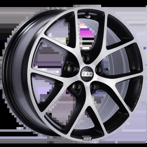 BBS SR 18×8 5×114.3 ET40 Satin Black Diamond Cut Face Wheel -82mm PFS/Clip Required bbsSR017VGPK