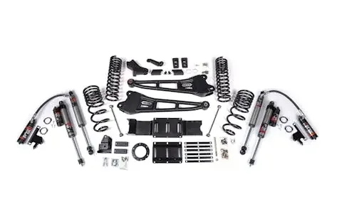BDS Suspension BDS1699FPE 2019-2026 Ram 2500 4″ Radius Arm Suspension Lift, 2.5″ Rear, Spring, Gas – Fox 2