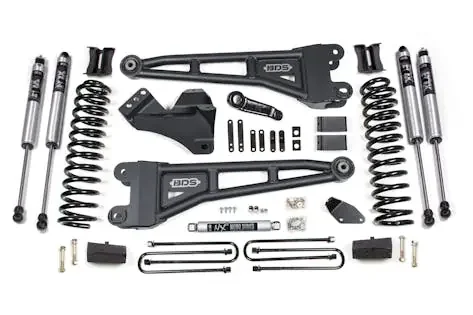 BDS Suspension BDS1938FS 2008-2010 Ford F250/F350 4wd 4″ Radius Arm Suspension Lift Kit, 3″ Rear Lift, B
