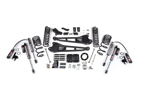 BDS Suspension BDS2101FPE 2014-2018 Ram 2500 5.5″ Radius Arm Suspension Lift, 4.5″ Rear, Spring, Gas w/ 6