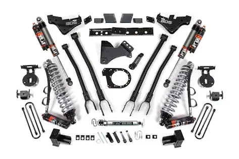 BDS Suspension BDS2254PES 2023-2026 Ford F350 Super Duty 4wd 7″ 4-Link Suspension Lift Kit, 4″ Rear, Block