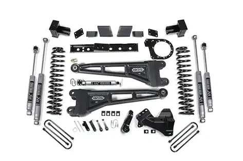 BDS Suspension BDS2258FS 2023-2026 Ford F250/F350 SRW 4wd 7″ Radius Arm Suspension Lift Kit, 4.5″ Rear, B